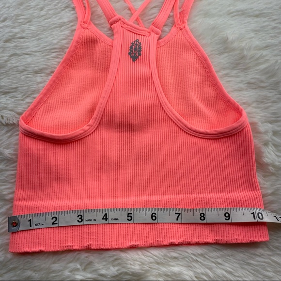 NWOT Free People Movement Happiness Runs Bra, Sports Bra Size M/L, Neon Orange - Picture 6 of 14